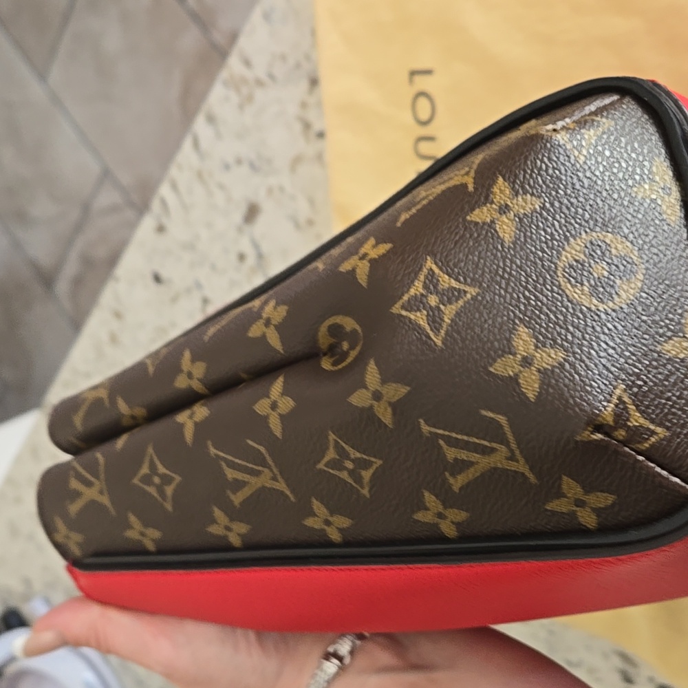 Louis Vuitton Kimono Red and Brown Monogram  Bag with Dust Bag - Picture 7 of 17